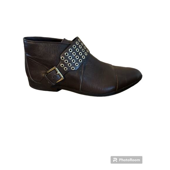 MICHAEL KORS BUCKLE STUDDED BOOTIES SZ 7 - Picture 1 of 4